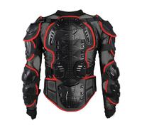 BAFOVY Veste de Protection de Moto avec Coque PE et Coussinets EVA, Chemise Blindée Complète, Sangles Réglables, Couverture de la Poitrine et de la Colonne Vertébrale pour Motocross, VTT, Vélo (M)