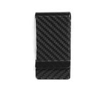 BAFOVY Visor de Carbone Visor Portefeuille Clamp/Holder de la Carte de Crédit de Voiture Universelle Bill Fashion Black avec Finition Brillante Effet Stéréo 3D pour la Plupart des Voitures