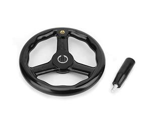 BAFOVY Volant de en Bakélite Noire à 3 Rayons 200 Mm pour Machine-outil, roue a main, olant pour enrouleur bache piscine