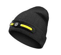 Bafton De Tête De Tete - Chapeau En Tricot LED Avec 3 Modes, Capuchon D'hiver Rechargeable | Équipement De Sécurité Mains Libres Pour Les Adultes Femmes Hommes Randonnées, Camping Courir Le Vé