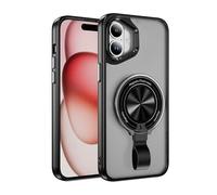BAFUGU Magnétique Coque pour iPhone 16 Plus avec 360° Anneau Rotatif, avec Sangle Dorsale, Compatible avec MagSafe, Anti Rayures Etui Translucide Mat Arrière Housse Fine Antichoc Case