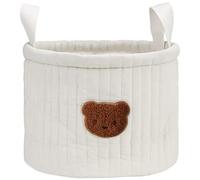 Bag à couches à ours en peluche 1PC 9.45x7.09 pouce de petit polyester doux Coton de rangement mignon avec un panier d'ours portable poignée pour la maison chambre pépinière.