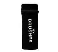 Bag-All Étui Cylindrique pour Brosse Maquillage Cheveux | Boîte Rangement Pinceaux Beauté | Pochette Brosse Voyage Étanche | Trousse Brosse Cylindre Coton Compacte | Noir