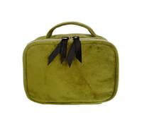 Bag-all Trousse Beauté Velours | Petite Boîte Maquillage de Voyage | Pochette Rangement Cosmétique Durable avec Poignée | Velours Vert