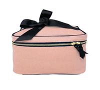 Bag-all Trousse Maquillage Moyenne | Vanity de Voyage Femme | Boîte de Rangement Cosmétiques Maison & Voyage | Trousse Beauté Imperméable Coton | Organiseur Cosmétique | Rose Clair