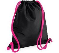Bag-base - Sac à dos en toile cordons épais - BG110 - noir cordons fuschia Noir G