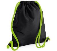 Bag-base - Sac a dos en toile cordons epais - BG110 - noir cordons lime Noir G