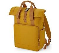 Bag-base - Sac a dos recycle rolltop et poignees - BG118L - jaune moutarde Jaune G