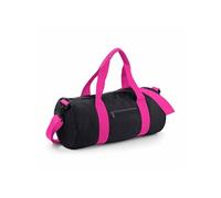 Bag-base - Sac de voyage toile - 20 L - Varsity Barrel Bag - BG140 - noir et fuschia
