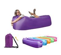 【Bag Chill】 Air Sofa Matelas Hamac Gonflable LayChill, Transat pour Camping, Randonnée, Voyage, Piscine et Plage + Piquet +【Cadeau】 Lunettes de Soleil Bracelet Pliable (Violet)
