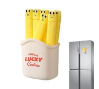 Bag Clips Food - Snack Seals Clamps for Freshs Storage | ABS Flexible with Magnet, Cartoon Potato Chip Design, Airtight Lock Grip, Reusable Clips for Kitchen Pantry Camping Snack Candy Bread Packs