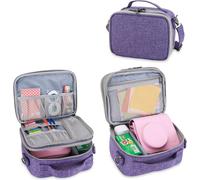 Bag Compatible with Instax Mini 9/8/11, Travel Case Compatible with Instax Mini 9/8/11 for Carrying Instant Cameras and Camera Accessories, Purple