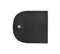Bag Flip Cover Split Leather Magnetic Buckle DIY Hand Made Handbag Parts with Bronze Accessories 12.6x13.7cm(Black )