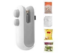 Bag Sealing Machine - 3.74 Inches Handheld Heat with Cutter Magnet for Food Storage, Portable Sealing Tool with Adjustable Temperature Control, Mini for Kitchen School Travel Camping