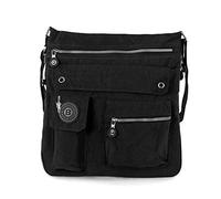 Bag Street 2221 Sac à main sportif pour femme Sac à bandoulière en nylon Noir, Noir, Contemporain, Noir, Contemporain