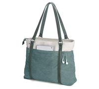 BAG WIZARD Sac de travail pour femme avec compartiment pour ordinateur portable, poches à fermeture éclair, sac à main pour enseignant., vert, Large, Décontracté