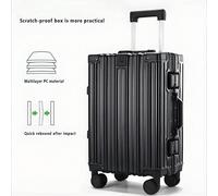 Bagage à main 20 pouces, valise rigide en ABS avec deux roulettes pivotantes, bagage à roulettes extensible avec serrure TSA, bagage à main avec cadre en aluminium (ABC + aluminium) et roulettes pivot