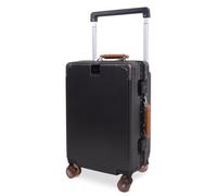 Bagage à main de 50,8 cm, valise rigide en polycarbonate avec cadre en aluminium, larges poignées doubles, serrure TSA, porte-gobelet pliable et crochet caché, roues pivotantes silencieuses à 360°