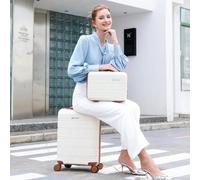 Bagage à main Joyway 20" Bagage léger en polypropylène, valise à coque rigide avec roulettes pivotantes 1 : Ensemble de 5 bagages : 1 bagage cabine de 50,8 cm, 1 valise moyenne de 61 cm, 1 bagage en s