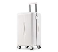 Bagage à main léger avec roulettes, valise étanche haute capacité, porte-gobelet avec port USB, serrures approuvées par la TSA, solide et durable, blanc, 66 cm, Bagage extensible avec roulettes