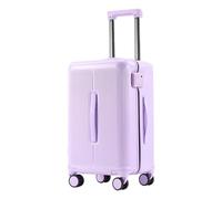 Bagage à main léger avec roulettes, valise étanche haute capacité, porte-gobelet avec port USB, serrures approuvées par la TSA, solide et durable, violet, 60,9 cm, Bagage extensible avec roulettes