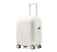 Bagage à main léger et extensible approuvé par les compagnies aériennes avec roulettes rotatives, valise avec USB et porte-gobelet, crochet latéral pour voyage, blanc, 20in, Bagage extensible avec