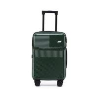Bagage à main léger, valise rigide extensible avec compartiment d'ordinateur à ouverture frontale, roulettes rotatives, valise avec porte-gobelet, port USB, serrure TSA, Vert, 22in, Bagage extensible