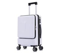 Bagage Bagages à Main valises à roulettes Avant de Commencer à concevoir des Bagages de Grande capacité valises for Hommes et Femmes Équipement de Voyage(White,20inch)