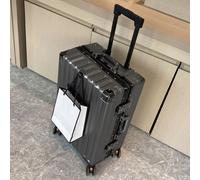 Bagage de 20 pouces avec cadre en aluminium, valise à coque rigide ABC avec roulettes à 360 degrés et serrure TSA, cadre en aluminium (ABC + aluminium) et roulettes à 360 degrés, bagage cabine, cadeau