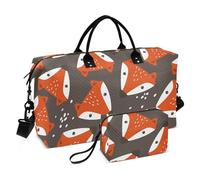 Bagage de voyage muselière de renard rouge sacs de week-end avec sangle réglable sac de sport pour gym avion voyage multifonction, Muselière de renards rouge, 1 Size