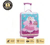 Bagage d'enfant de marque française de 18 pouces, 48 x 34 x 19 cm, matériau en polycarbonate de qualité supérieure, résistant à l'usure, design d'animal mignon, garantie 1 an, sac d'école, accessoire