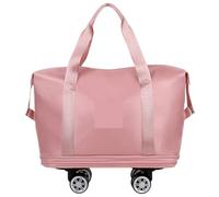 Bagage Extensible à Roue Universelle, Grande capacité, séparation sèche et Humide, Sac de Voyage Fitness, Bagage léger(Dark Purple)