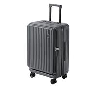 Bagage léger avec roulettes pivotantes - Grand bagage à ouverture latérale avec crochet - Valise extensible 20 % - Serrure à combinaison - Séparation sèche et humide, gris, 20in, Bagage extensible