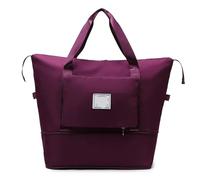 Bagage Pliable de Taille Moyenne for Femme, Sac Rangement Portable Grande capacité for Courte Distance, Voyage polochon Fitness pour Travel Gym(Red)