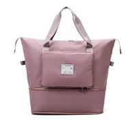 Bagage Pliable de Taille Moyenne for Femme, Sac Rangement Portable Grande capacité for Courte Distance, Voyage polochon Fitness pour Travel Gym(Beige)