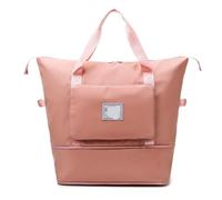 Bagage Pliable de Taille Moyenne for Femme, Sac Rangement Portable Grande capacité for Courte Distance, Voyage polochon Fitness pour Travel Gym(Pink)