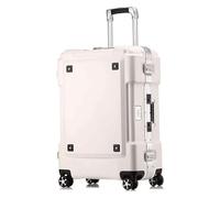 Bagage Valises Extensibles Bagages épais à Double Roue valises à Coque Rigide de Grande capacité avec Roues Bagage à Main léger Équipement de Voyage(White,20in)