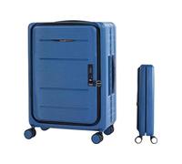Bagage Valises Pliables Chariot réglable à 3 Vitesses Bagage à Main Valise Ouverte Avant avec Bagage d'embarquement à Roue Universelle Léger et résistant(Light Blue,20 in)