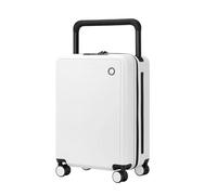 Bagage Valises rigides universelles, Bagage de Grande capacité avec Port USB, Bagage à Main Rechargeable, Valise à Mot de Passe de sécurité Équipement de Voyage(White)
