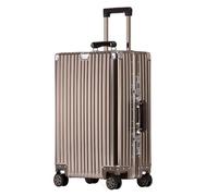 Bagages à main sans fermeture éclair en alliage d'aluminium avec roulettes, bagages rigides approuvés par les compagnies aériennes, valises rigides à roulettes pour voyages d'affaires, gris, 24" (61