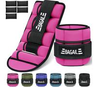 BAGAIL - 2 blocs de poids de cheville réglables avec sac de sable amovible, sangles de poignet et de cheville, 0,4-1,6 kg par sangle, 15-31 cm de long, idéal pour la musculation et le cardio-training.