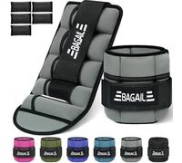 BAGAIL - 2 blocs de poids de cheville réglables avec sac de sable amovible, sangles de poignet et de cheville, 0,4-1,6 kg par sangle, 15-31 cm de long, idéal pour la musculation et le cardio-training.