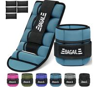 BAGAIL - 2 blocs de poids de cheville réglables avec sac de sable amovible, sangles de poignet et de cheville, 0,4-1,6 kg par sangle, 15-31 cm de long, idéal pour la musculation et le cardio-training.