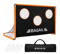 BAGAIL But de Football 2 en 1 conçu Filet de Football avec But, livré avec Un Sac à Main Portable, Facile à Assembler, Parfait pour la Formation de tir de Jardin et de Divertissement, 6 x 8 Pieds