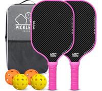 BAGAIL Ensemble de Raquettes de Pickleball, Raquettes de Pickleball avec 4 Balles, Légères - Absorption des Chocs élevée - Ergonomique, Adaptées aux Jeux de Pickleball en Intérieur et en Extérieur