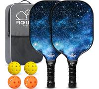 BAGAIL - Ensemble de raquettes de pickleball, set de pickleball à surface en fibre de verre approuvé par USAPA, raquettes de pickleball légères avec 4 balles, 1 sac, conçu en Californie pour la