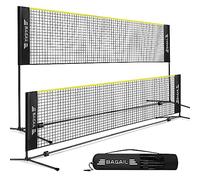 BAGAIL Filet de Badminton Pliable en Nylon, Hauteur Réglable, Sac Portable, Montage Facile, Filet de Sport pour Tennis et Volley-Ball