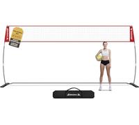 BAGAIL Filet de Volley-Ball, Portable pour Le Jardin - Hauteur réglable, Cadre Robuste, Conception autoportante - Set de Volley-Ball Portable pour l'intérieur et l'extérieur, avec Sac de transpor