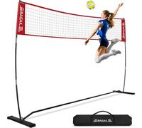 BAGAIL Filet de Volley-Ball, Portable pour Le Jardin - Hauteur réglable, Cadre Robuste, Conception autoportante - Set de Volley-Ball Portable pour l'intérieur et l'extérieur, avec Sac de transpor