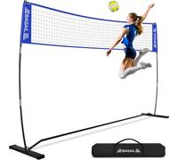 BAGAIL Filet de Volley-Ball, Portable pour Le Jardin - Hauteur réglable, Cadre Robuste, Conception autoportante - Set de Volley-Ball Portable pour l'intérieur et l'extérieur, avec Sac de transpor